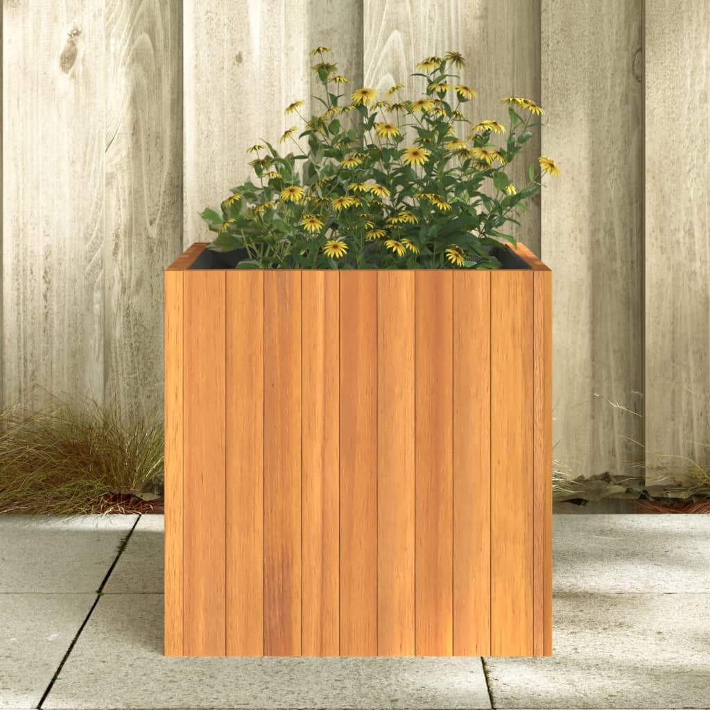 Jardinière 45x45x45 cm bois massif d'acacia