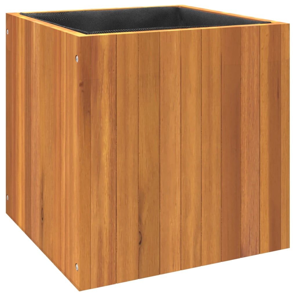 Jardinière 45x45x45 cm bois massif d'acacia