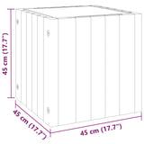 Jardinière 45x45x45 cm bois massif d'acacia