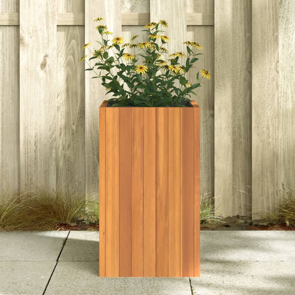 Jardinière 35x35x60 cm bois massif d'acacia