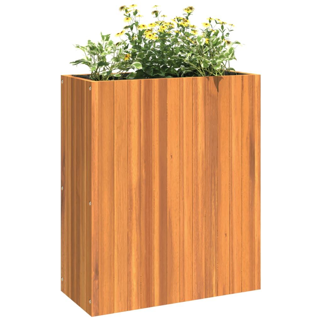 Jardinière 59x27,5x70 cm bois massif d'acacia