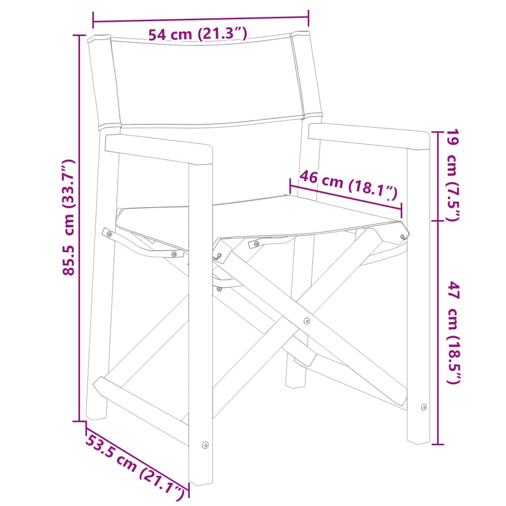 Chaises de jardin pliables lot de 2 blanc crème tissu