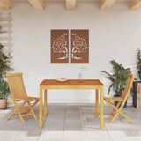 Table à manger de jardin 110x110x75 cm bois d'acacia massif