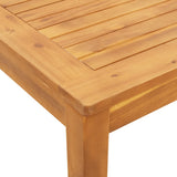 Table à manger de jardin 110x110x75 cm bois d'acacia massif