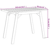 Table à manger de jardin 110x56x75 cm bois massif d'acacia