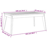 Table à manger de jardin 100x55x45 cm bois massif d'acacia