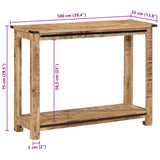 Konsolentisch 100x35x75 cm aus massivem Mangoholz