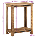 Konsolentisch 60x35x75 cm aus massivem Mangoholz