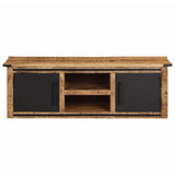 Meuble TV avec portes 105x35x36 cm bois massif de manguier