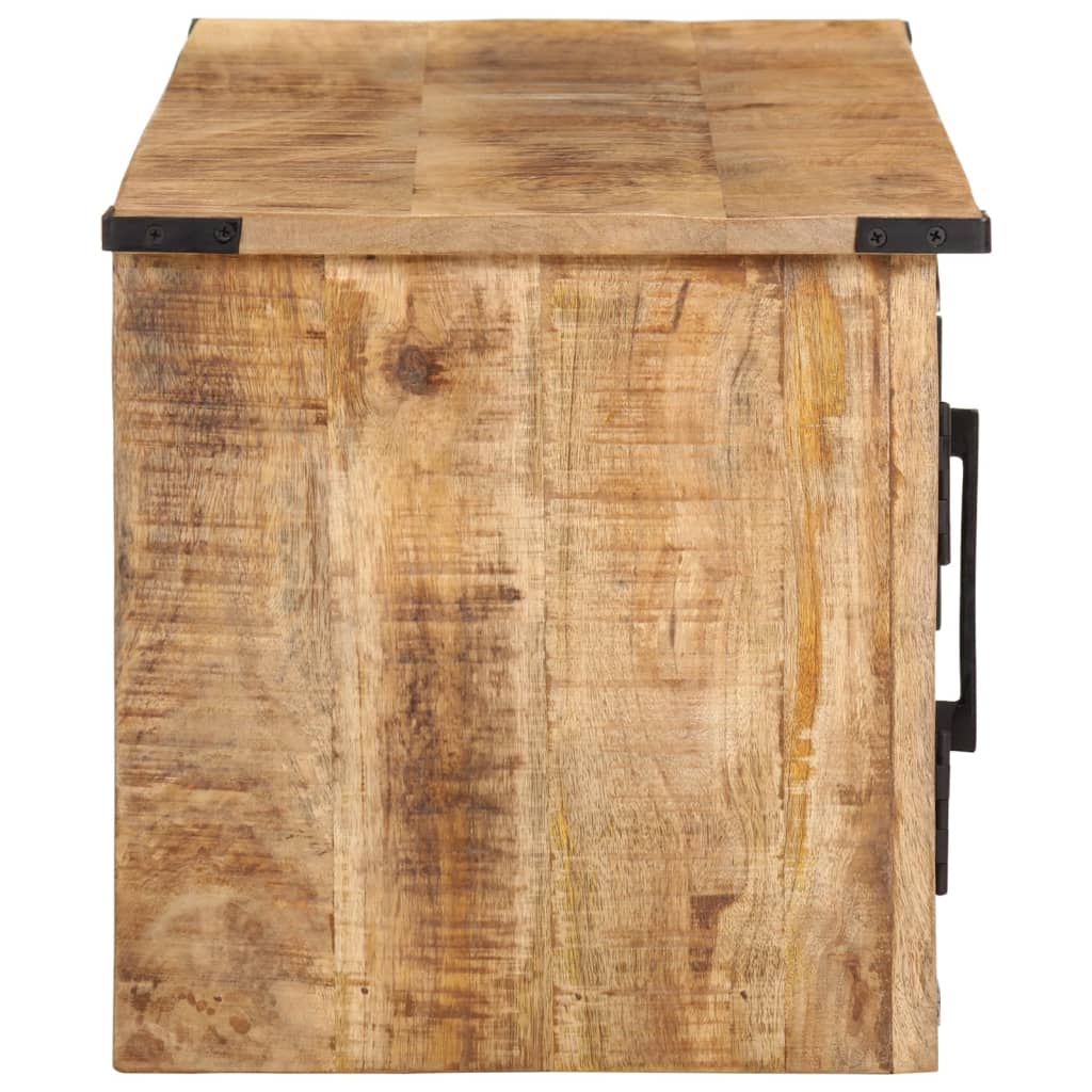 Meuble TV avec portes 105x35x36 cm bois massif de manguier