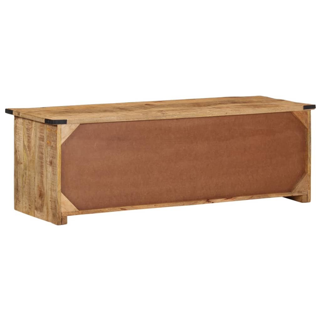 Meuble TV avec portes 105x35x36 cm bois massif de manguier