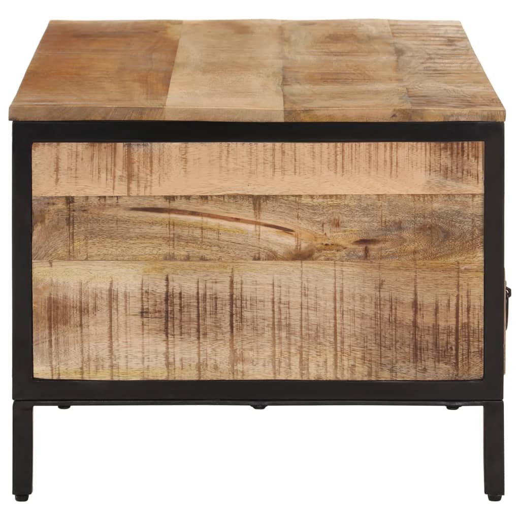 Table basse 90x50x30 cm bois massif de manguier brut