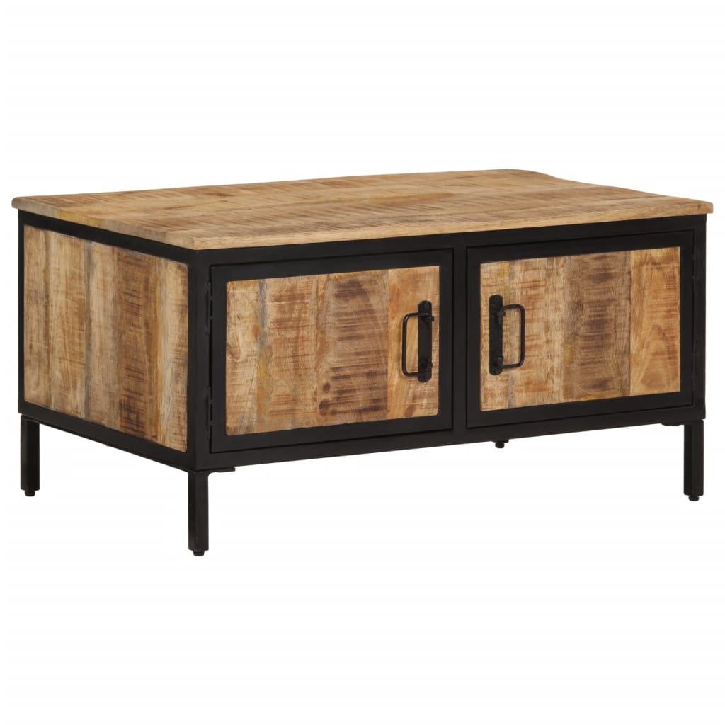 Table basse 80x50x40 cm bois de manguier massif brut