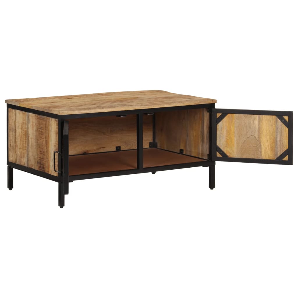 Table basse 80x50x40 cm bois de manguier massif brut