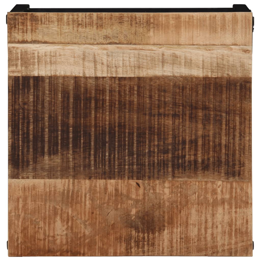 Couchtisch 35x35x30 cm rohes massives Mangoholz