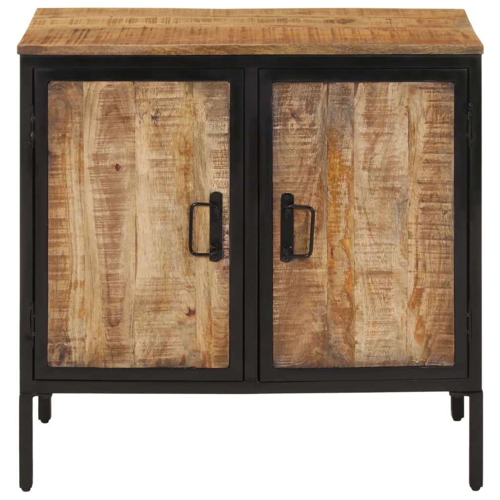 Buffet 70x35x70 cm bois de manguier brut massif