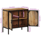 Buffet 70x35x70 cm bois de manguier brut massif