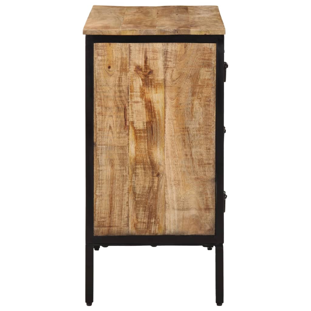 Buffet 70x35x70 cm bois de manguier brut massif