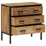 Buffet 70x35x70 cm bois de manguier brut massif