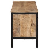 Meuble TV 110x30x40 cm bois massif de manguier brut