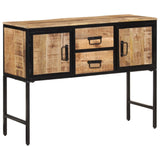 High sideboard 100x35x75 cm solid raw mango wood