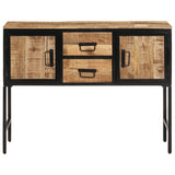 High sideboard 100x35x75 cm solid raw mango wood