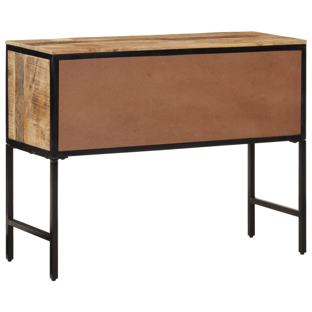 High sideboard 100x35x75 cm solid raw mango wood