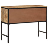 High sideboard 100x35x75 cm solid raw mango wood