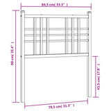 Tête de lit métal noir 80 cm