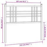 Tête de lit métal noir 107 cm