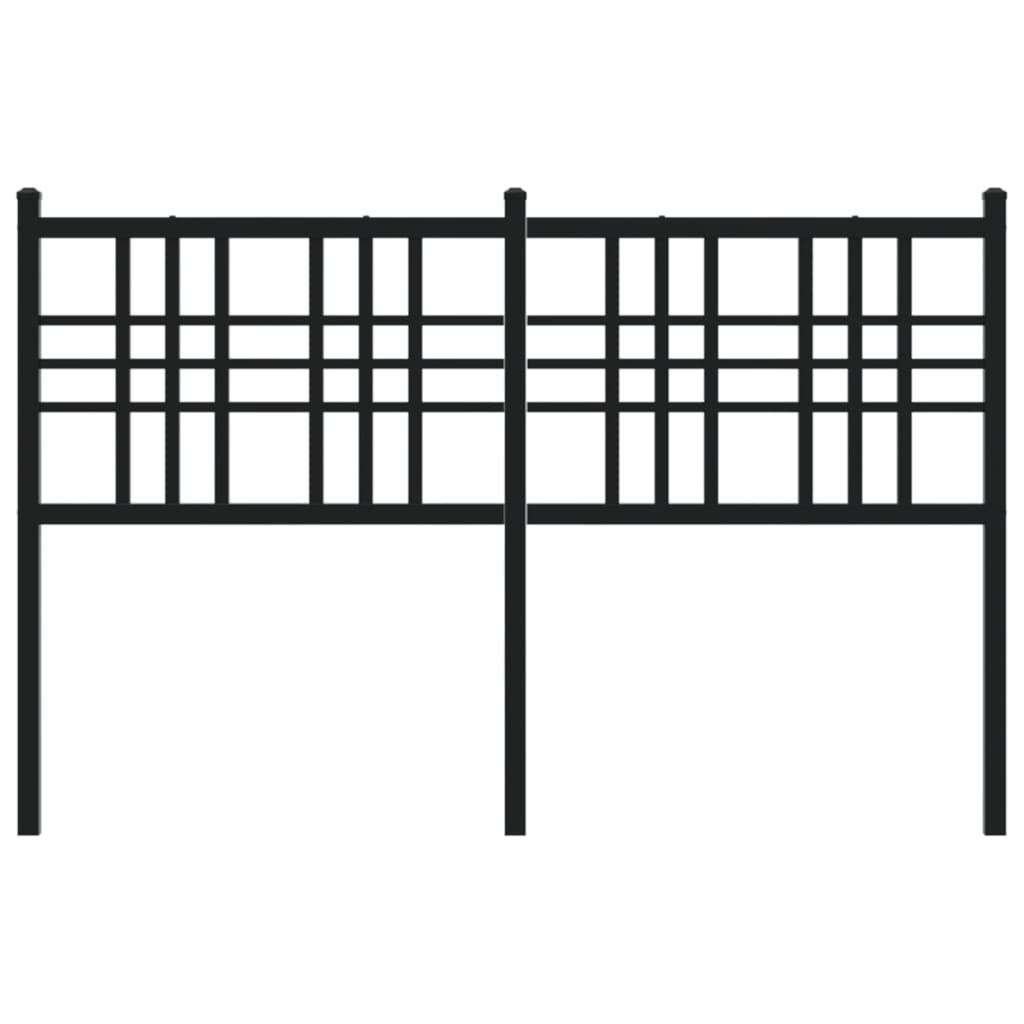 Tête de lit métal noir 120 cm