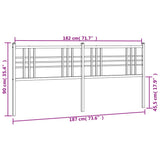 Tête de lit métal noir 180 cm