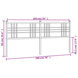 Tête de lit métal noir 193 cm