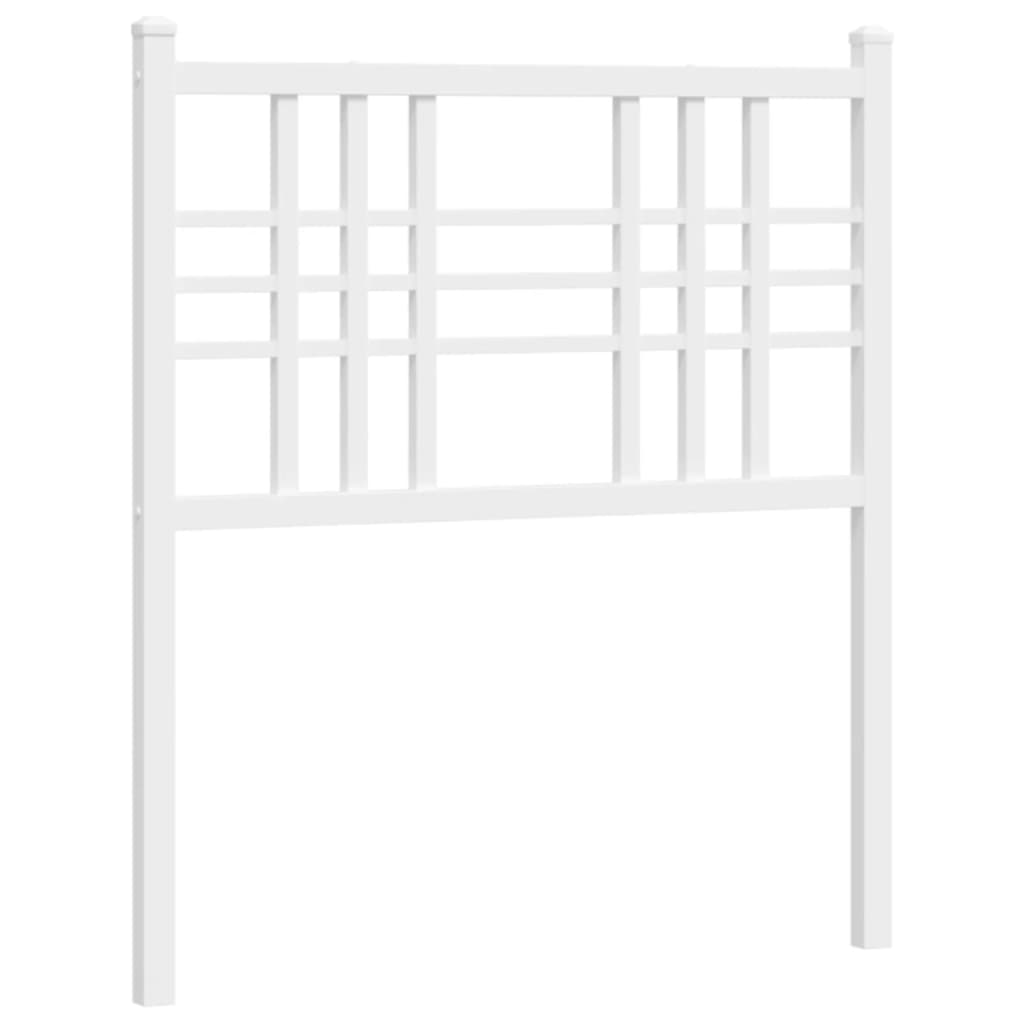 Tête de lit métal blanc 80 cm