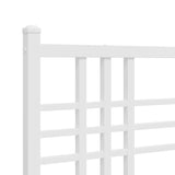 Tête de lit métal blanc 80 cm