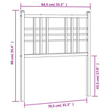 Tête de lit métal blanc 80 cm