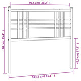 Tête de lit métal blanc 100 cm