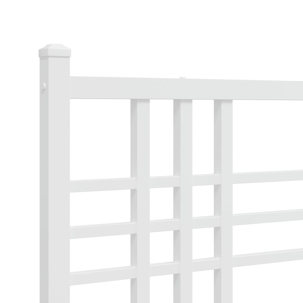 Tête de lit métal blanc 140 cm