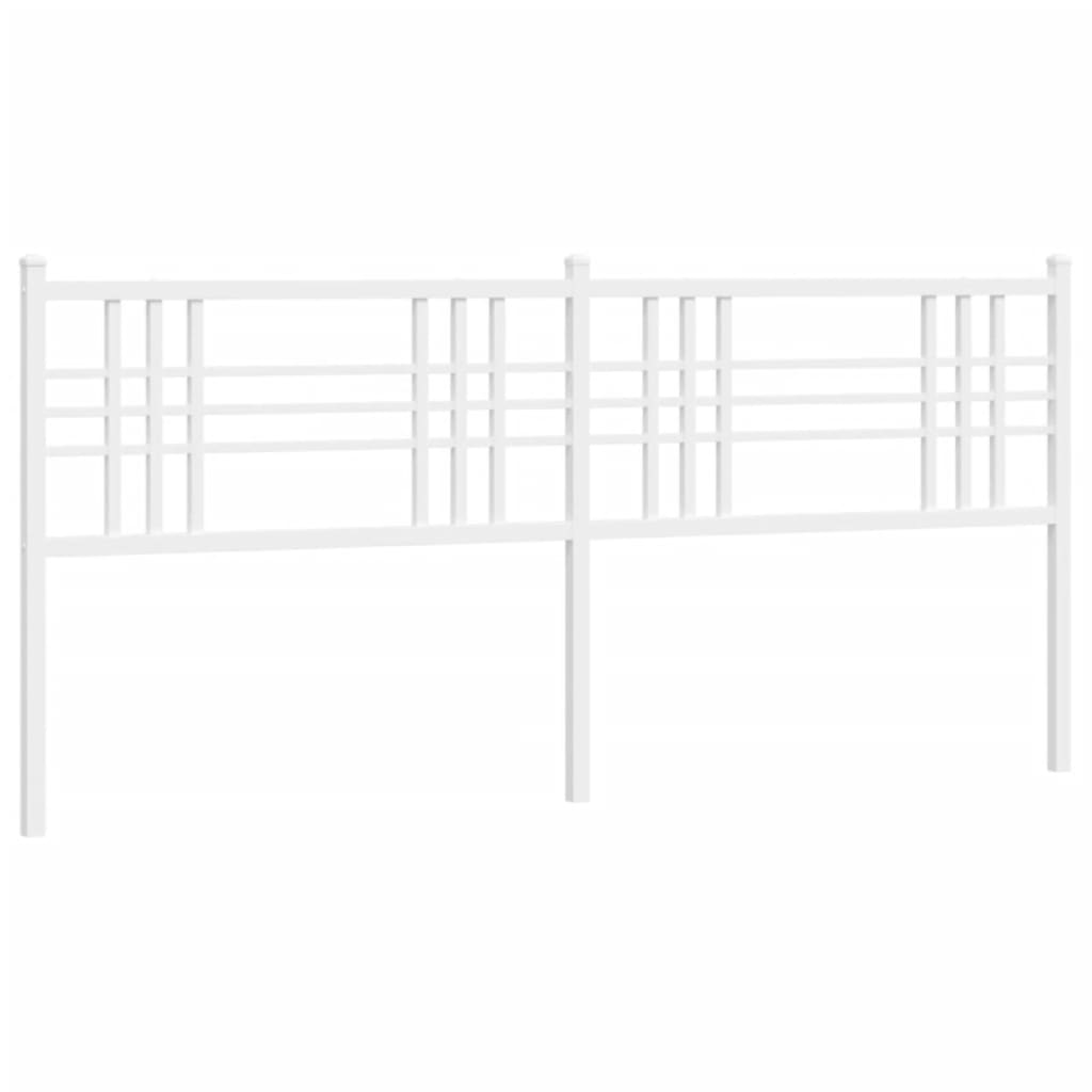 Tête de lit métal blanc 180 cm