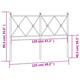 Tête de lit métal noir 120 cm