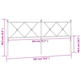 Tête de lit métal noir 180 cm