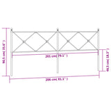 Tête de lit métal noir 200 cm