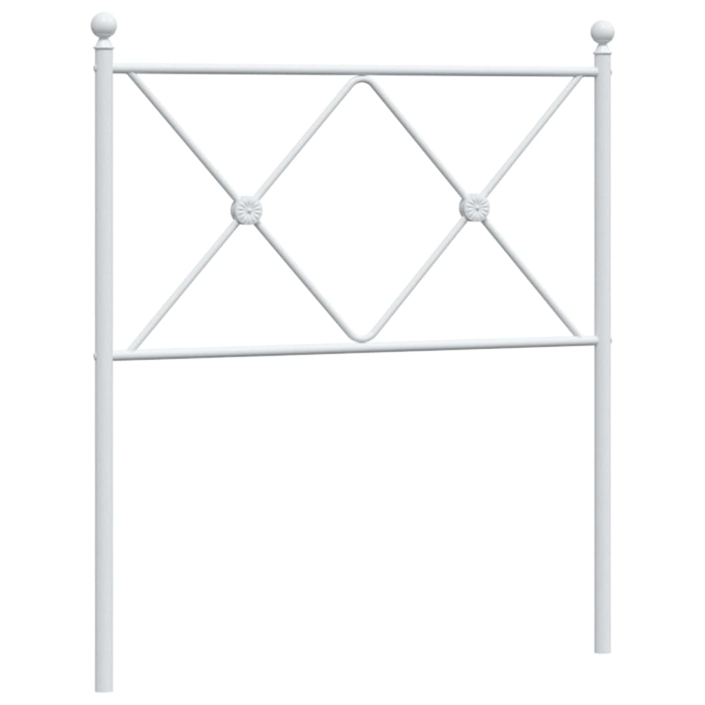 Tête de lit métal blanc 75 cm