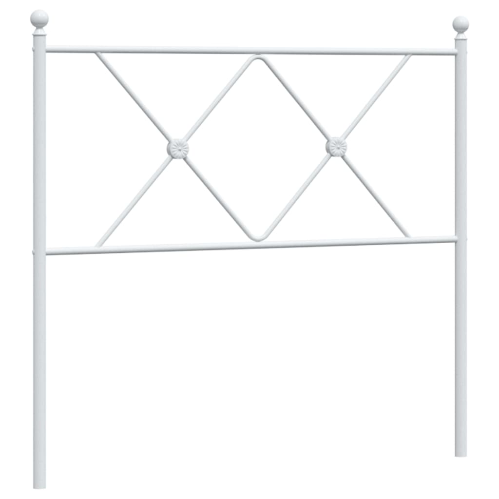 Tête de lit métal blanc 90 cm