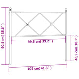 Tête de lit métal blanc 100 cm