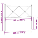 Tête de lit métal blanc 100 cm