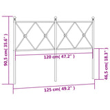 Tête de lit métal blanc 120 cm