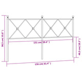 Tête de lit métal blanc 150 cm