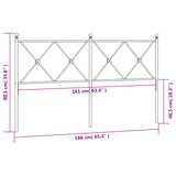 Tête de lit métal blanc 160 cm