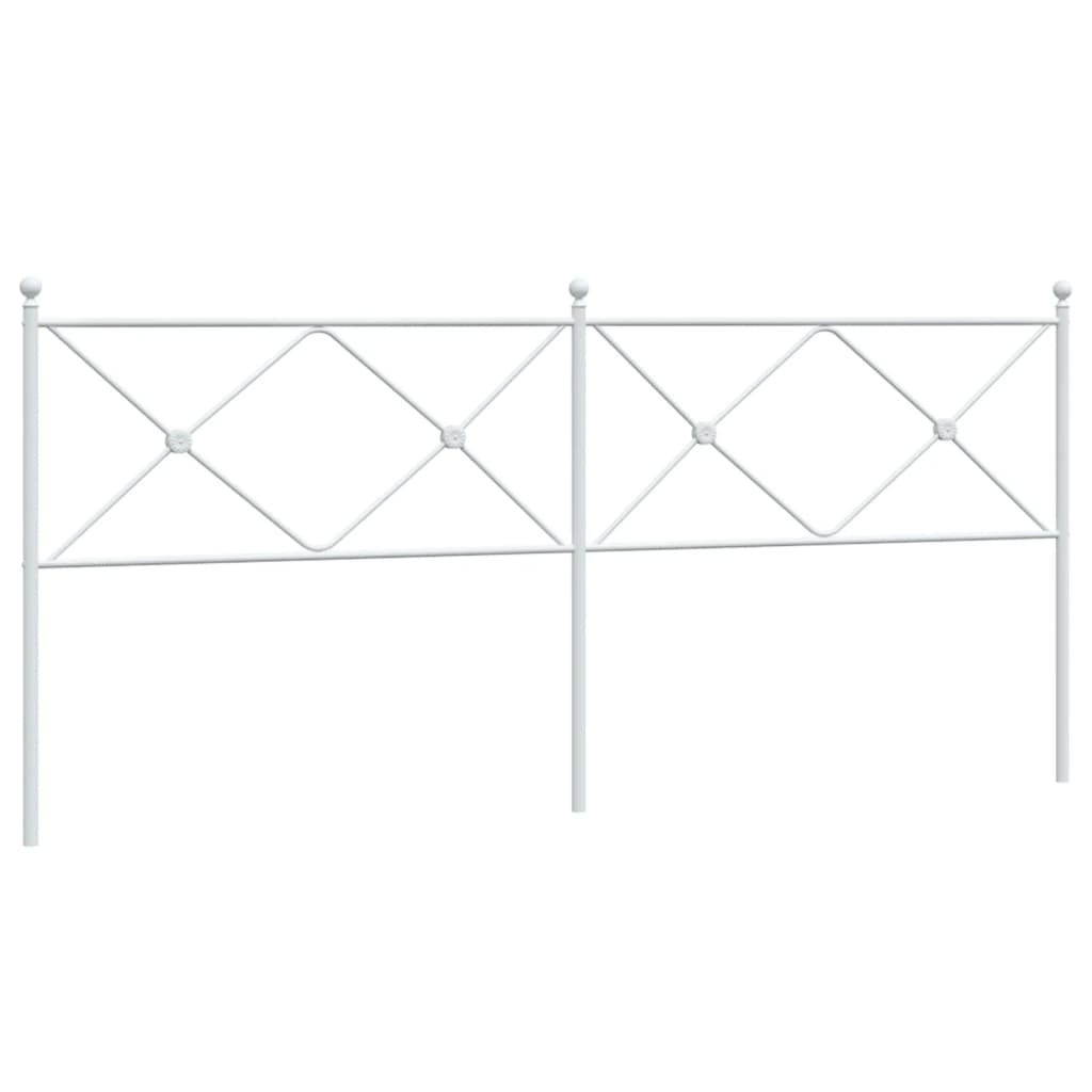 Tête de lit métal blanc 193 cm